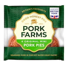 Pork Farms Original Pork Pies 4 Pack