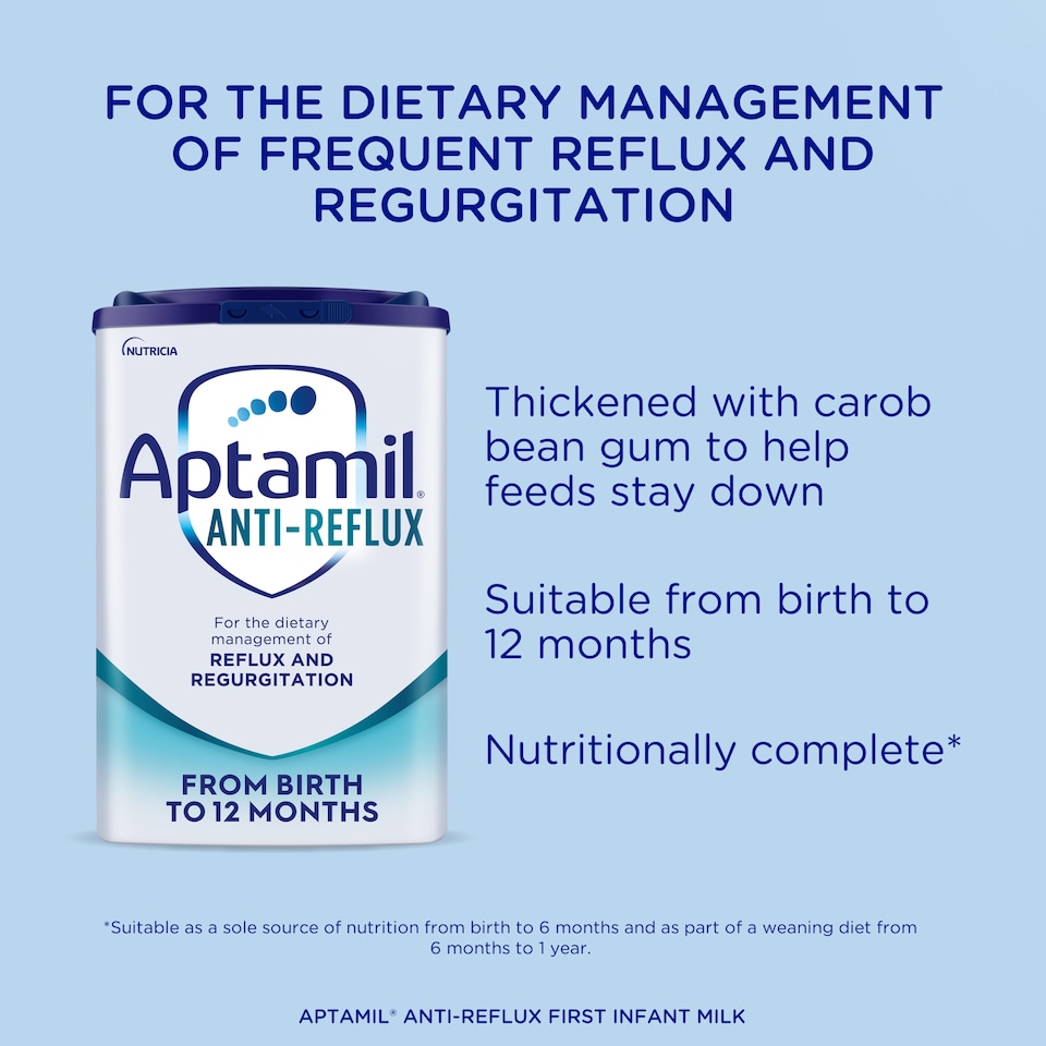 image 1 of Aptamil Anti-Reflux Baby Milk Formula Powder from Birth 800g