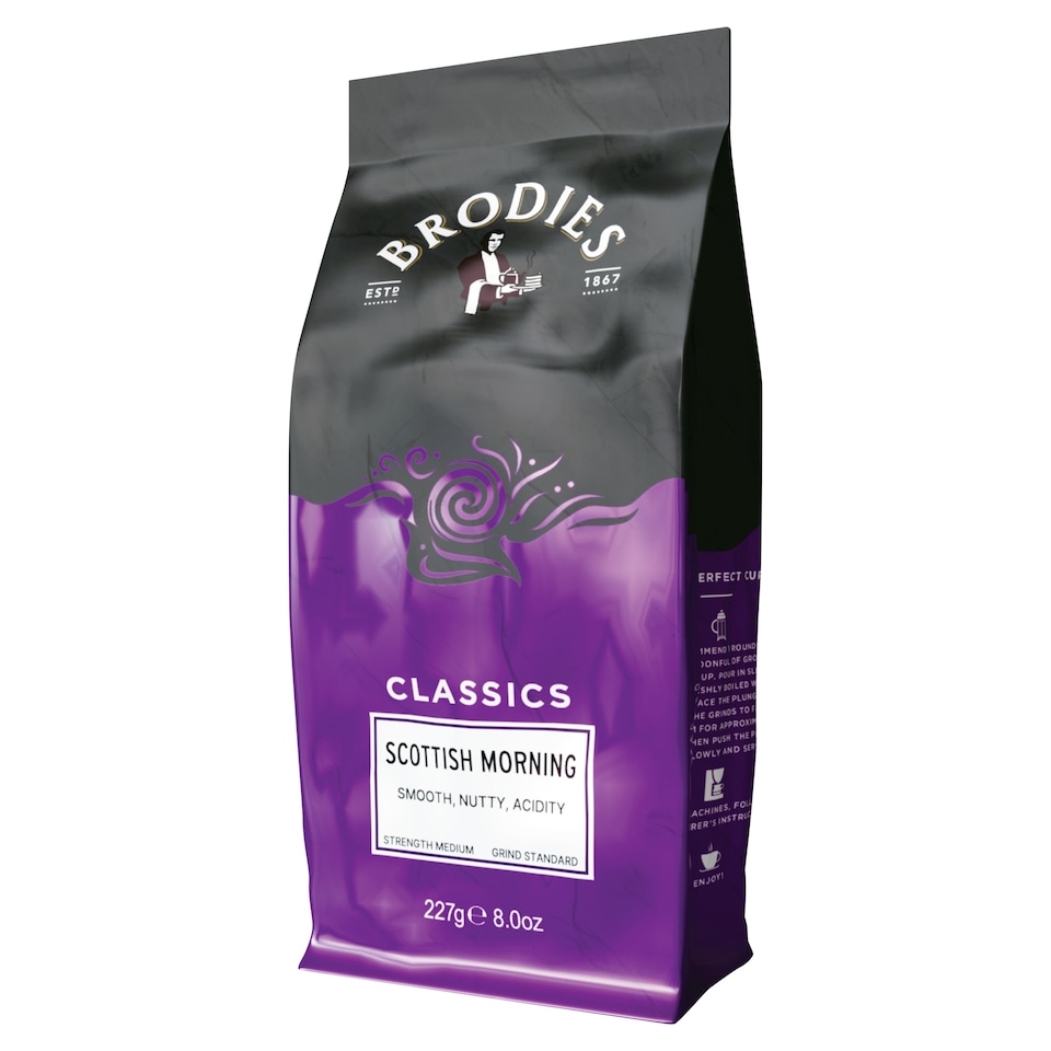 Brodies Scottish Morning Coffee Ground 227g