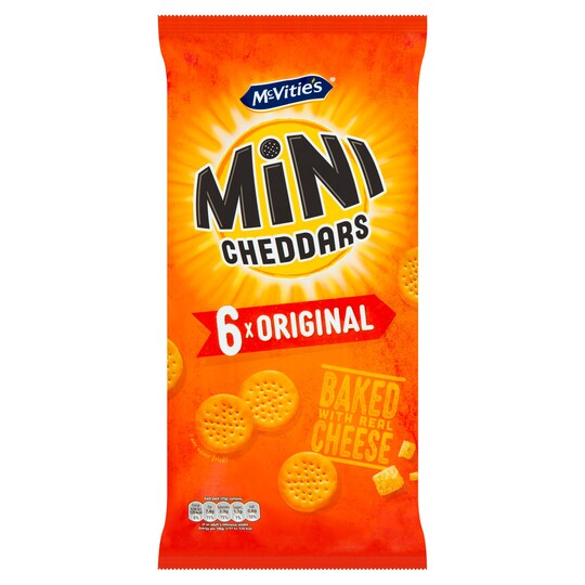 Mcvitie's Mini Cheddars Original 6X25g
