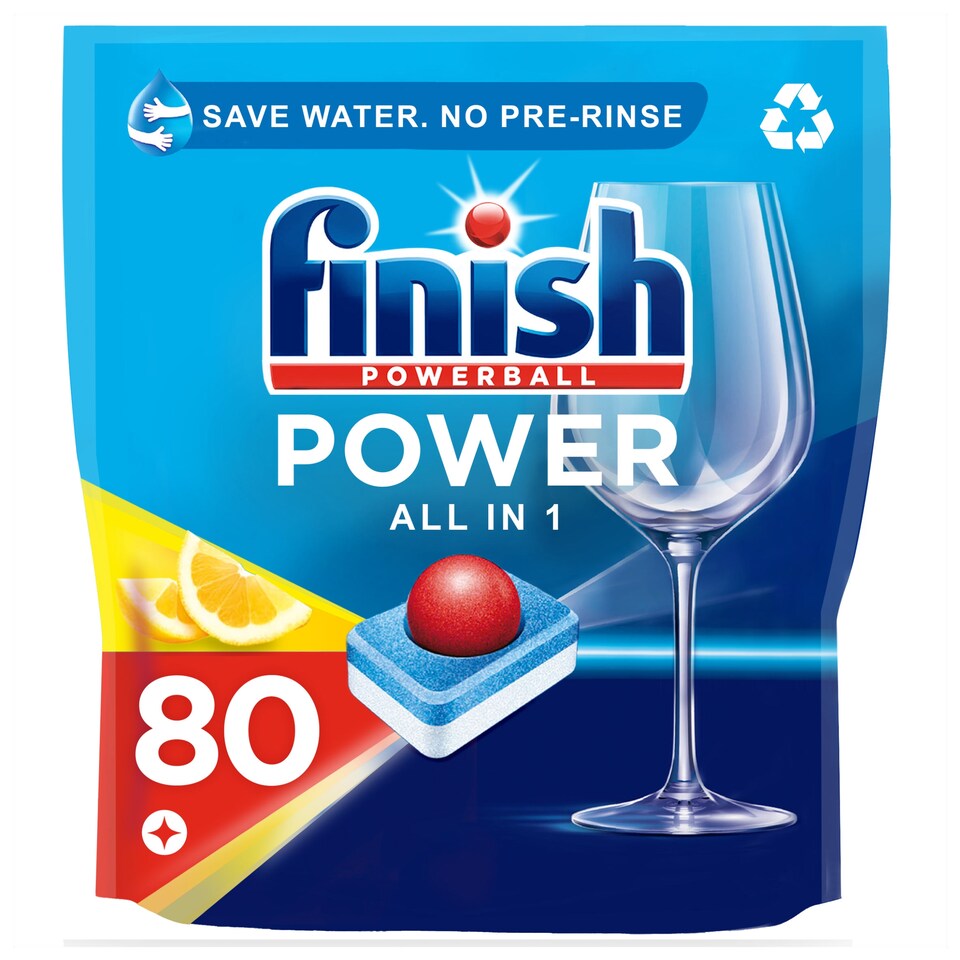 image 1 of Finish All In One Max Lemon 80 Dishwasher Tablets
