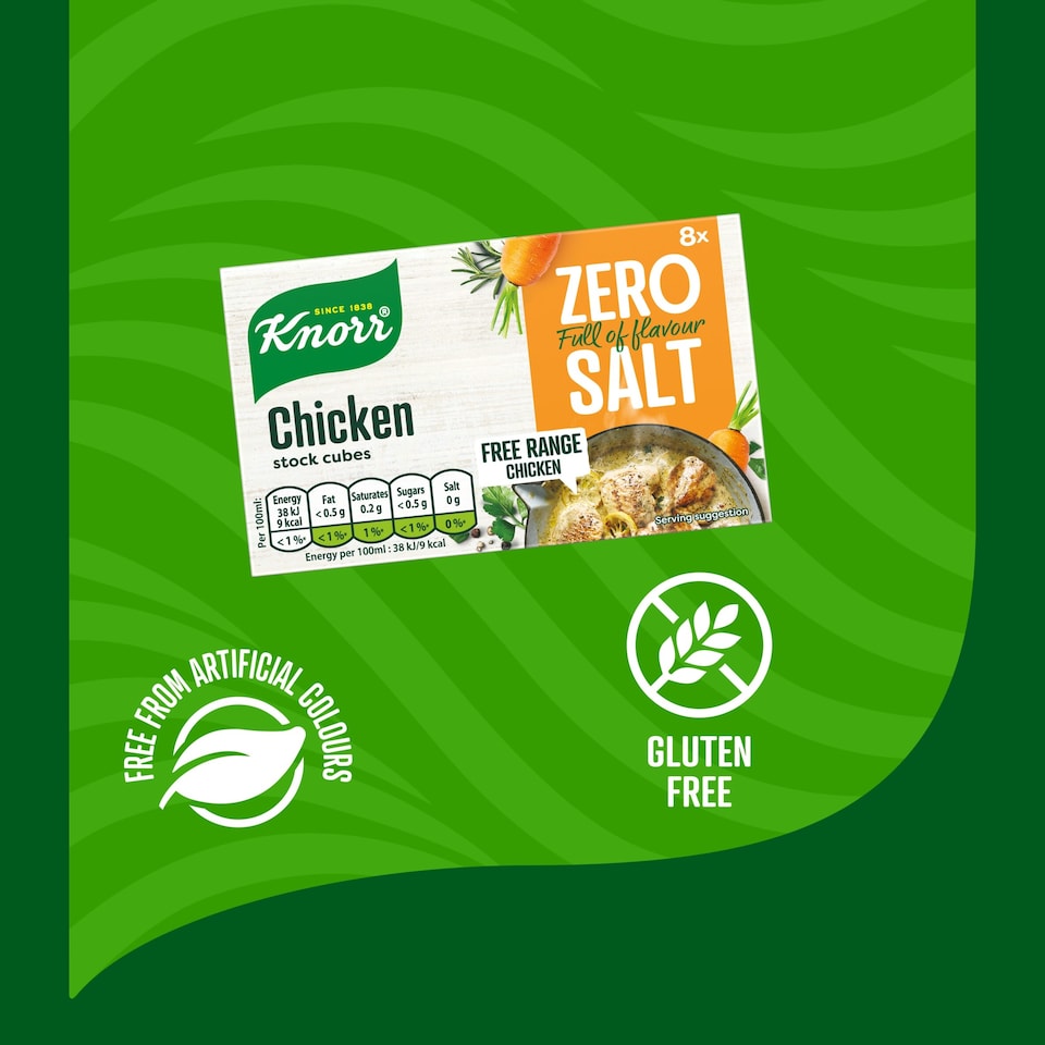 image 1 of Knorr Zero Salt Chicken Stock Cubes 8x9g