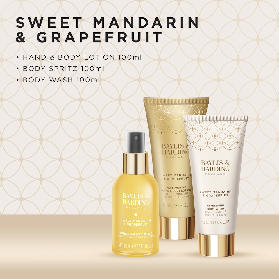 image 1 of Baylis & Harding Sweet Mandarin & Grapefruit Luxury Wash Bag Gift Set