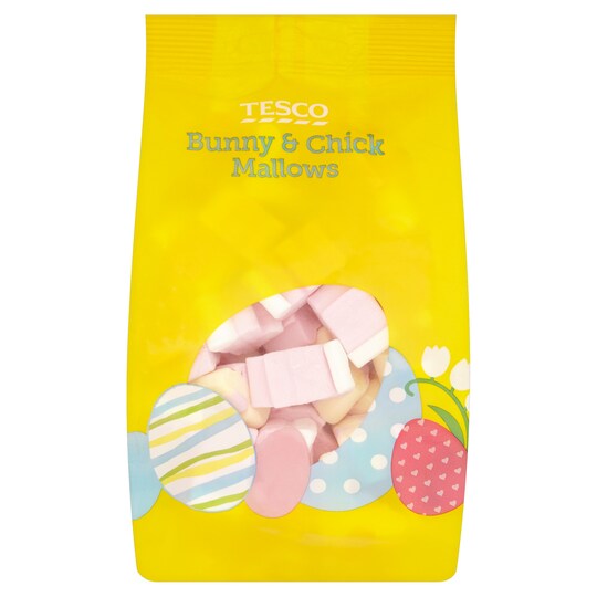 TESCO EASTER BUNNIES & CHICKS MALLOW MIX 125G Tesco Groceries