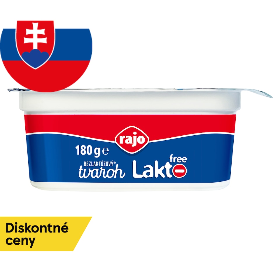 Rajo Lakto Free Tvaroh jemný hrudkovitý 180 g