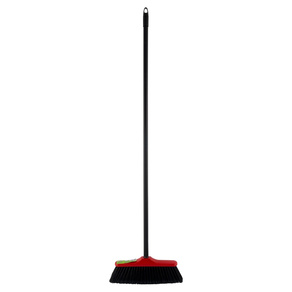 Spontex Red Broom with Handle