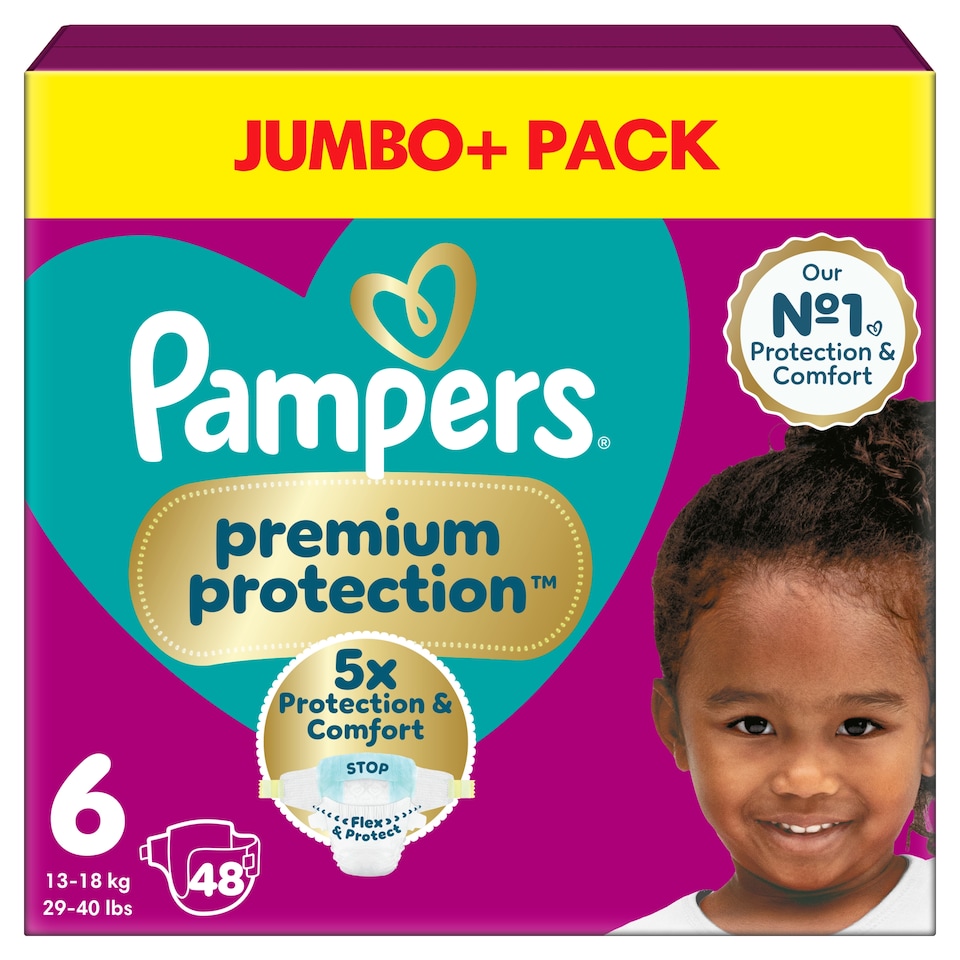 image 1 of Pampers Premium Protection Size 6 48 Nappies
