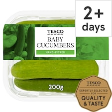 Tesco Baby Cucumbers 200G