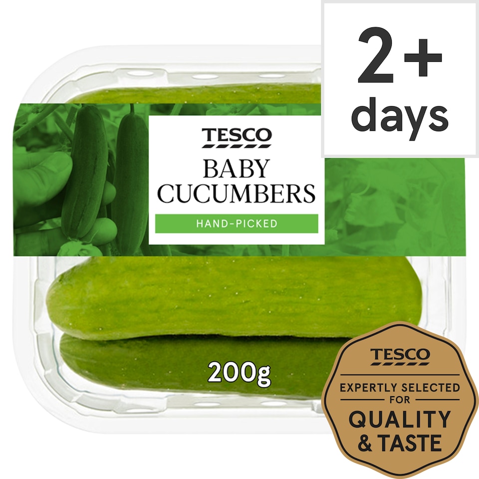 image 1 of Tesco Baby Cucumbers 200G