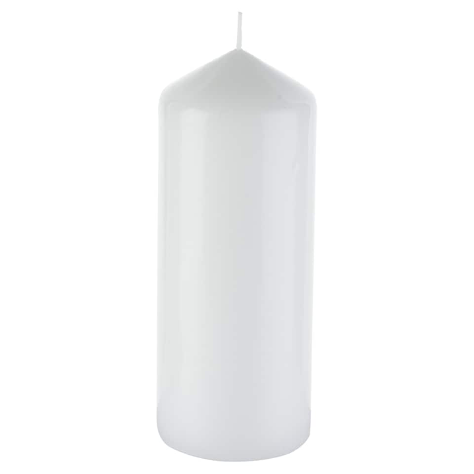 F&F Home Large Unfragranced Pillar Candle - White