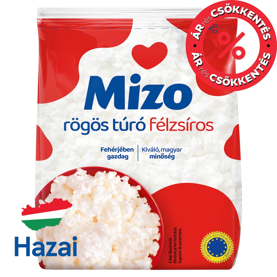Mizo félzsíros rögös túró 450 g