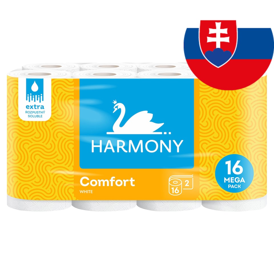 Harmony Comfort White toaletný papier 2 vrstvy 16 ks
