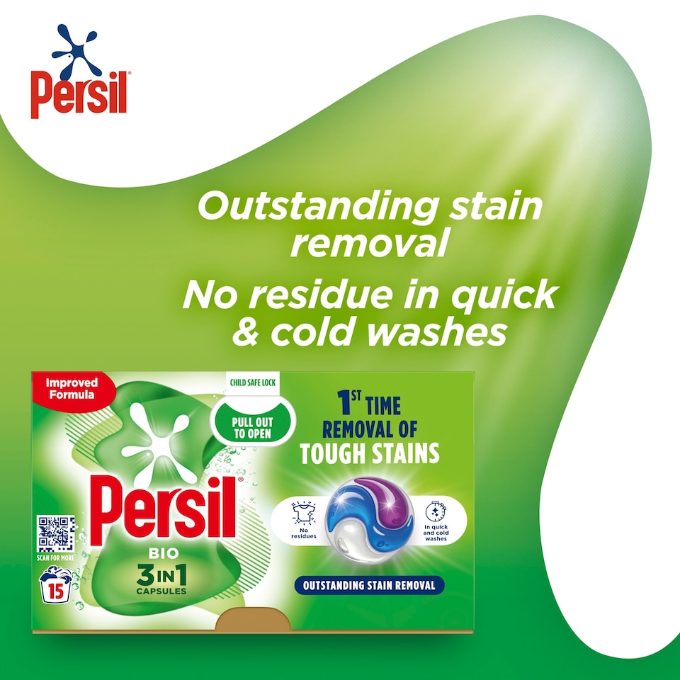 image 1 of Persil Bio 3 In1 Laundry Washing Capsules 15 Washes 316.5G
