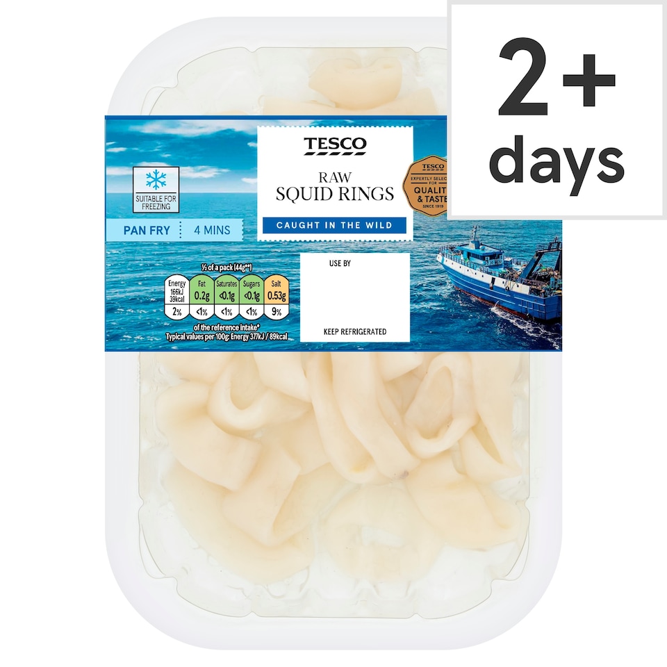 Tesco Raw Squid Rings 150G