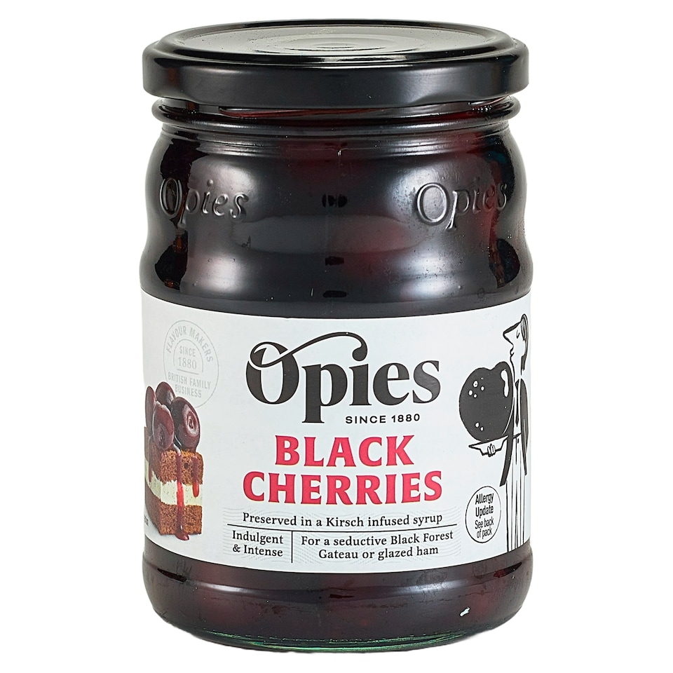 image 1 of Opies Black Cherries With Kirsch 370G