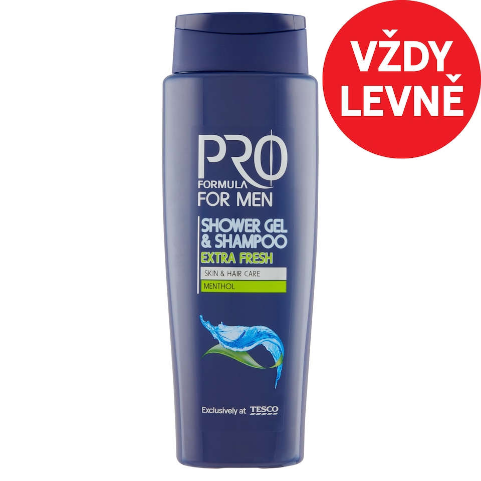 Tesco Pro Formula For Men sprchový gel a šampón Extra Fresh 400ml