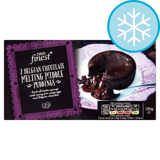 TESCO FINEST MELT IN MIDDLE PUDDINGS 180G Tesco Groceries