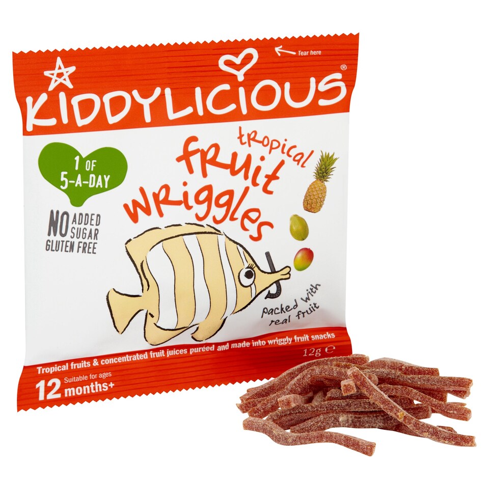 image 1 of Kiddylicious Tropical Fruit Wriggles 12G