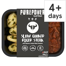 Purepower Steak With Baby Potato And Spinach 400G