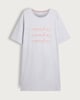 image 4 of F&F Cotton Rich Sunday Print Short Sleeved Nightdress in Grey