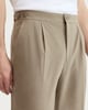 image 2 of F&F Pleated Tailored Fit Trousers in Neutral