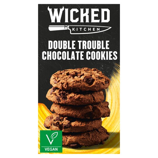 Wicked Kitchen Double Trouble Chocolate Cookies 180G Tesco Groceries