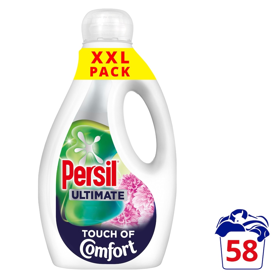 image 1 of Persil Ultimate Touch of Comfort Washing Liquid Detergent XXL Mega Pack 58 Washes 1566ml