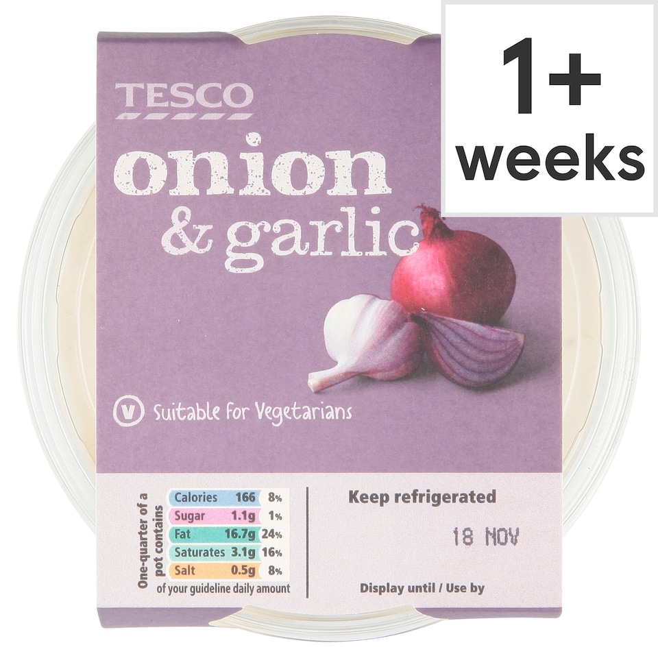 Tesco Onion And Garlic Dip 211G