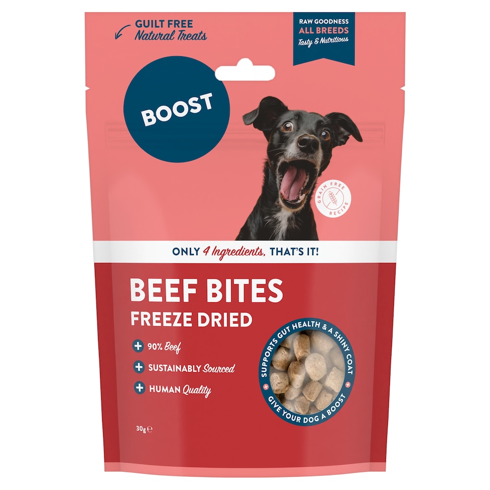 BOOST Natural Treats Beef with Superfoods for Dogs 30g
