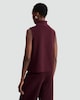 image 3 of F&F Seam Detail Roll Neck Sleeveless Co-Ord Top in Burgundy