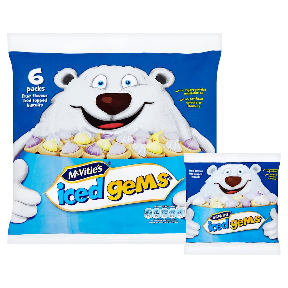 image 1 of Mcvities Iced Gems 6 X 25G