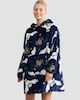 image 1 of Harry Potter Hedwig Fleece Pyjama Hoodie in Navy
