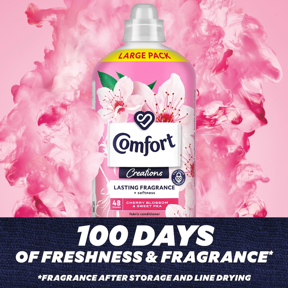 image 1 of Comfort Creations Cherry Blossom Fabric Conditioner 48 Wash 1440ml