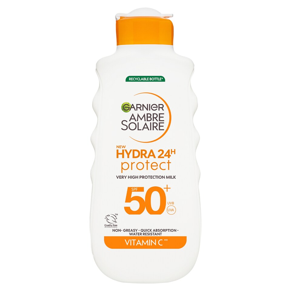 Garnier Ambre Solaire Hydra 24h UV-sugárzás elleni naptej nagyon magas védelemmel SPF 50 175 ml  1. kép