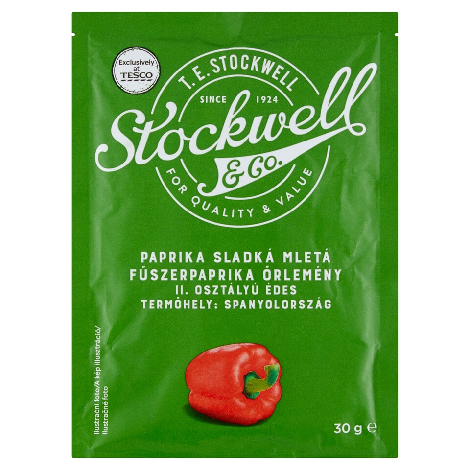 Stockwell & Co. II. osztályú édes fűszerpaprika őrlemény 30 g