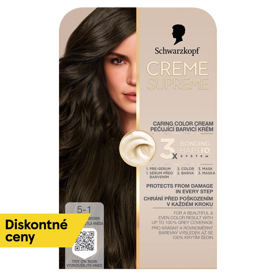 Schwarzkopf Creme Supreme Farba na vlasy 5-1 chladná svetlá hnedá