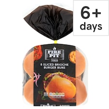 Tesco Fire Pit 8 Sliced Brioche Burger Buns