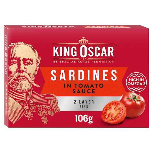 King Oscar Sardines In Tomato Sauce 106G Tesco Groceries