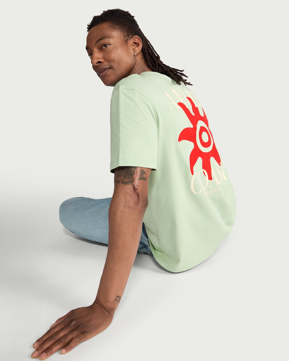 image 1 of F&F Pure Cotton Amalfi T-Shirt in Green