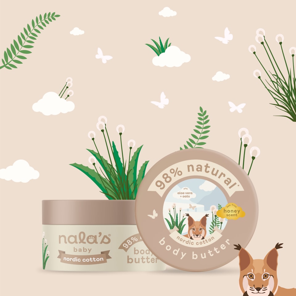image 1 of Nala's Baby Body Butter Nordic Cotton Honey Scent 200ml