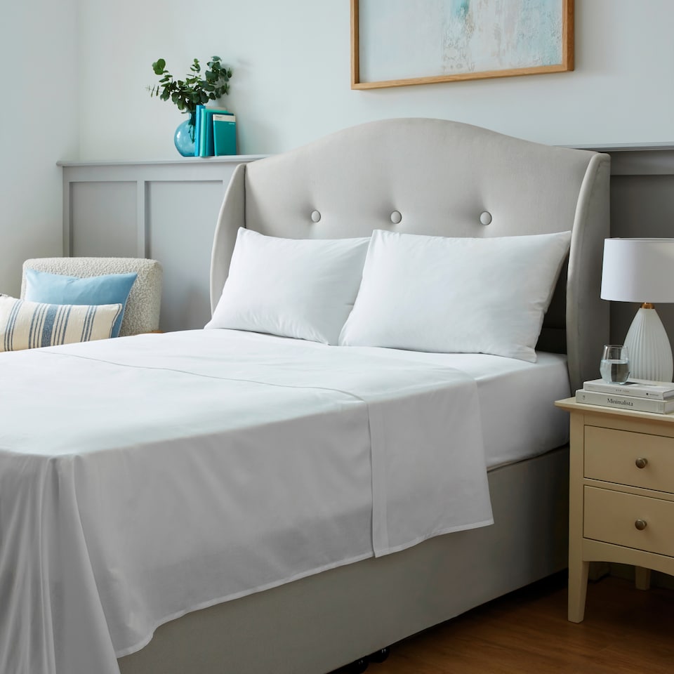 SILENTNIGHT SUMMER FRESH WHITE FLAT SHEET DOUBLE