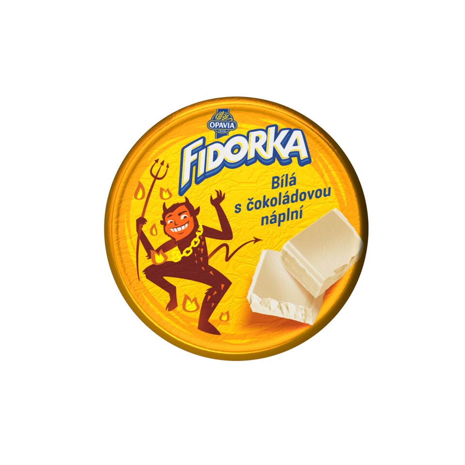 obrázok 1 z Fidorka Biela s čokoládovou náplňou Oblátka v čokoláde Samostatné balenie 30 g