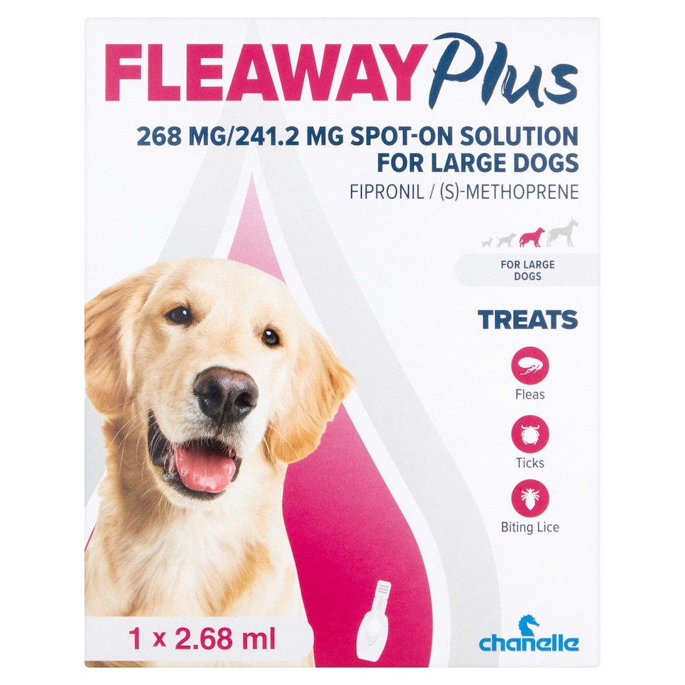 Fleaway Plus 268Mg/ 241.2Mg Spot-On Large Dogs 2.68Ml