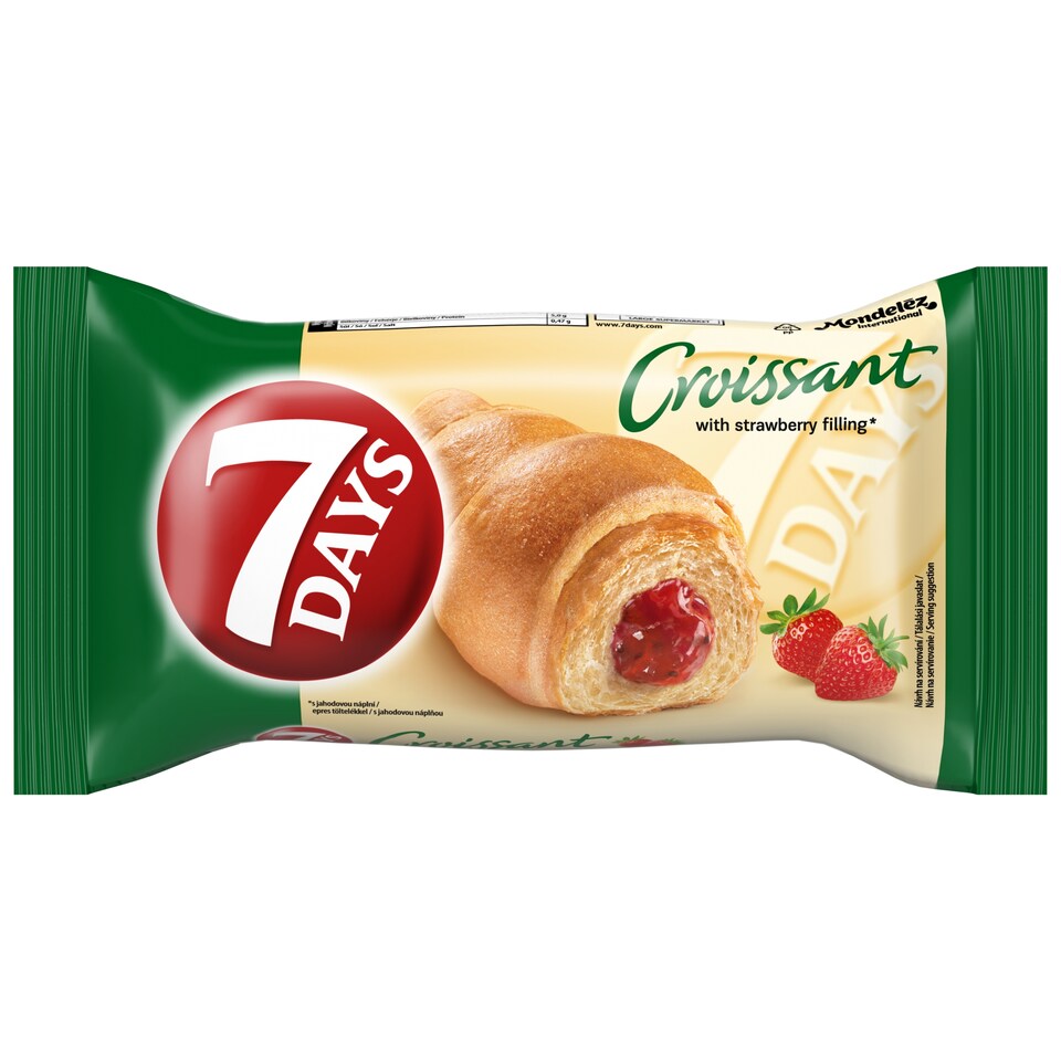 Obrázek 1 pro produkt 7 Days Croissant s jahodovou náplní 60g