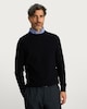 image 1 of F&F Pure Cotton Textured Integral Collar Jumper in Navy