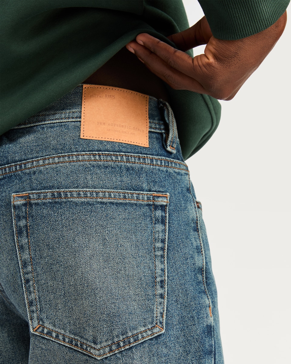 image 1 of F&F Relaxed Fit Vintage Washed Denim Jeans in Blue