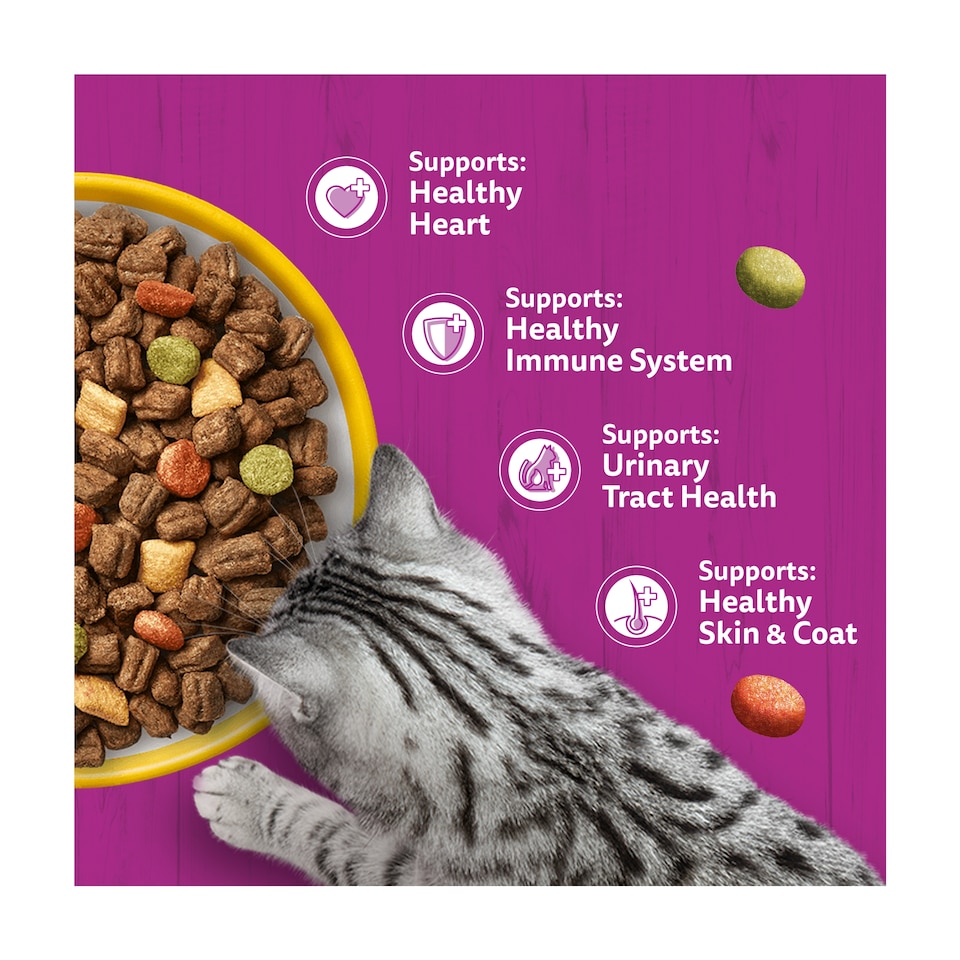 image 1 of Whiskas 7+ Senior Dry Cat Food Biscuits Chicken 800g