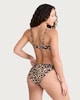 image 3 of F&F Leopard Print High Leg Bikini Bottoms in Multi Brown
