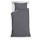 image 1 of F&F Home Bedding 100% Cotton Oxford Edge Duvet Set Grey Single