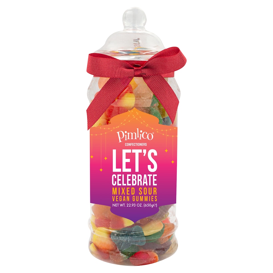 Pimlico Lets Celebrate Mixed Sour Vegan Gummies 650g